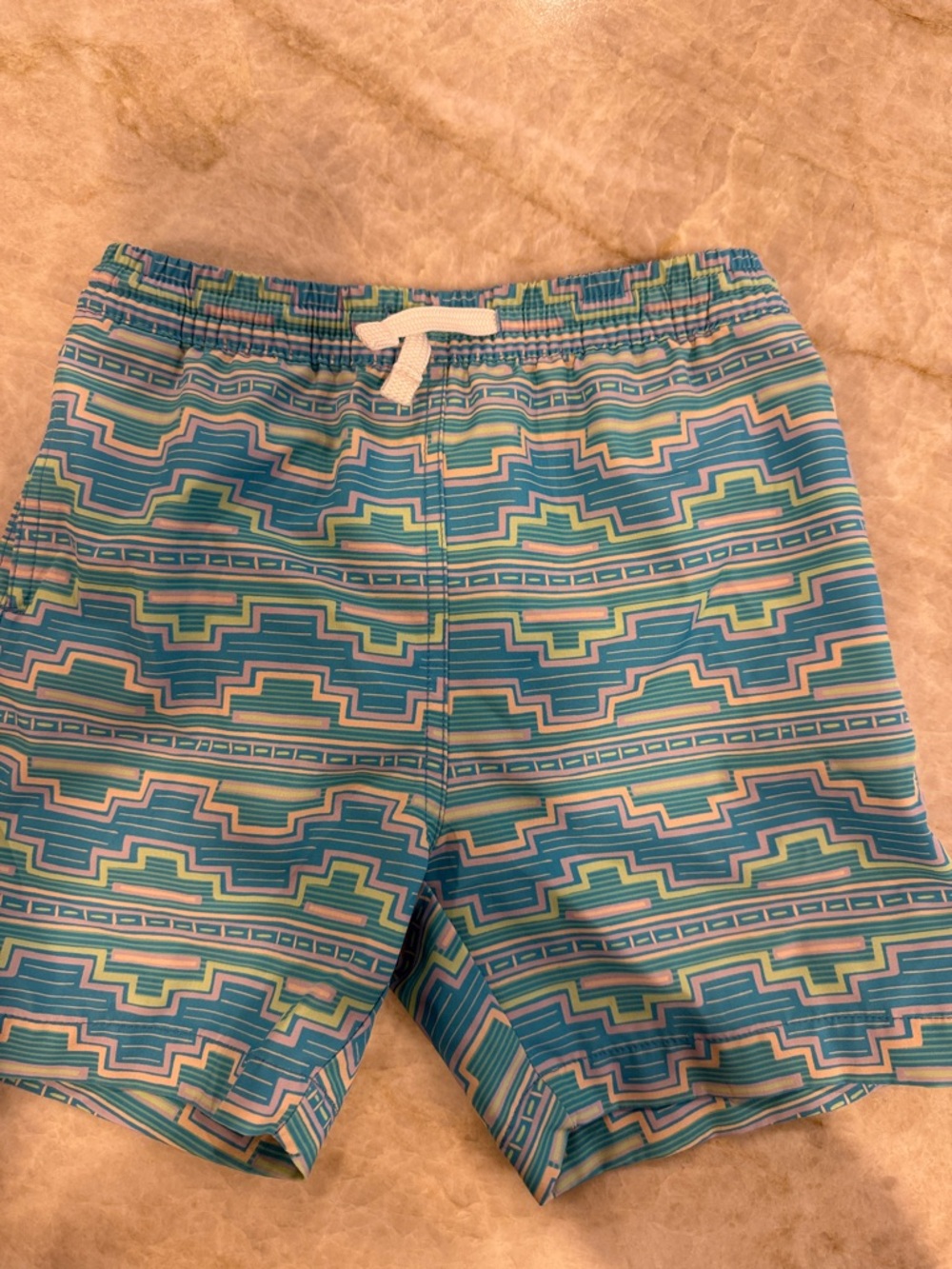 Chubbies Blue & Teal Geometric Swim Shorts